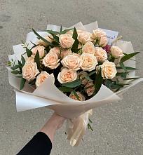 Букет Кремовые розы Латте в Станция Скуратово